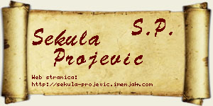 Sekula Projević vizit kartica